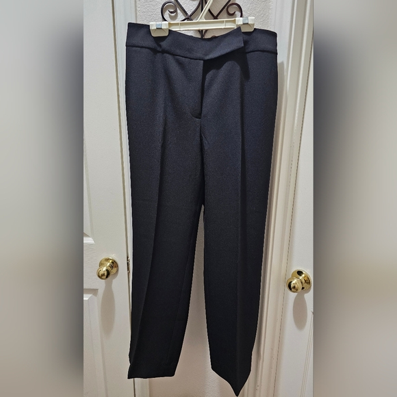 Unbranded Pants - Classic Black Flat Front Womens Trousers Size 8 Petite EUC